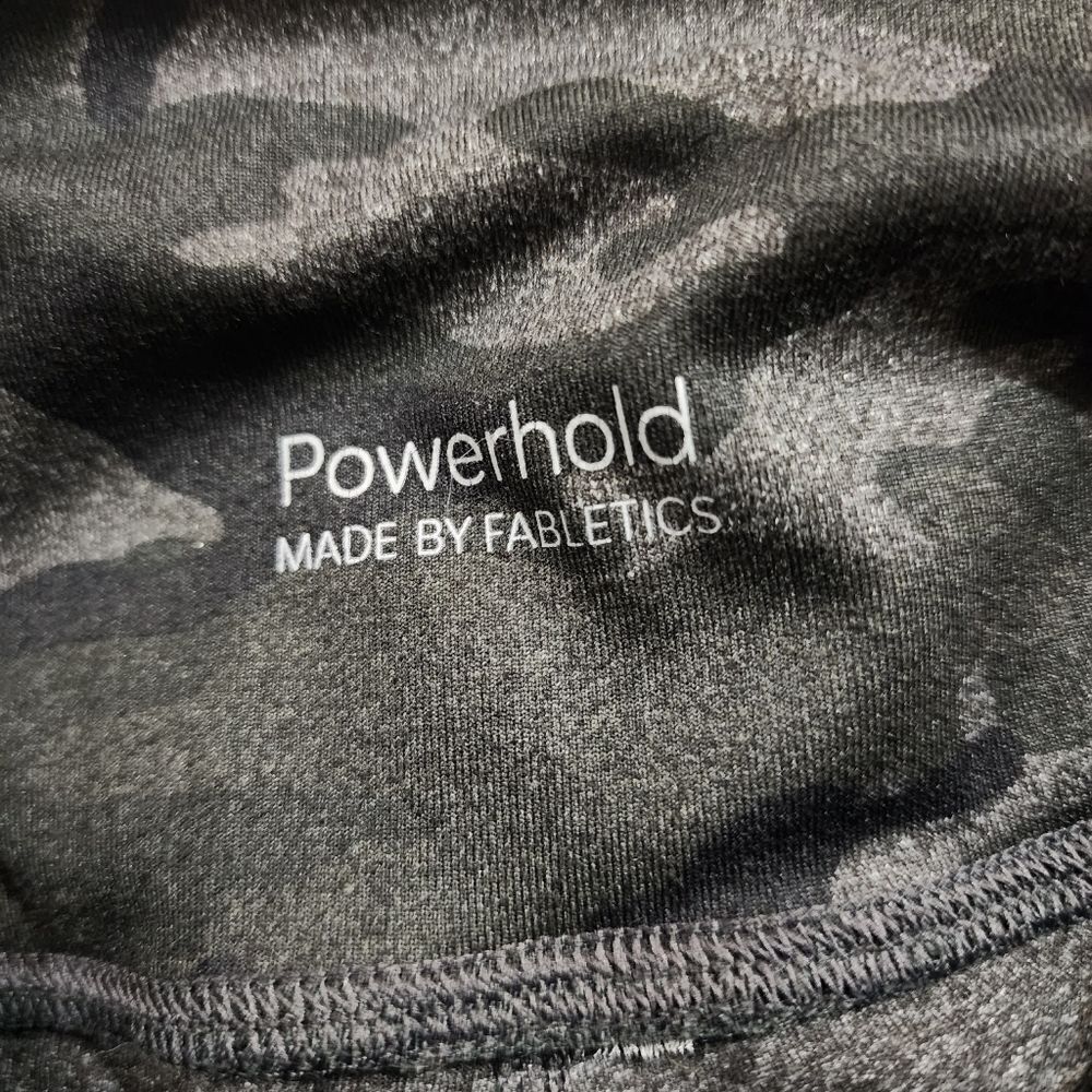 Fabletics Powerhold Gray & Black Camo Leggings - Picture 7 of 7